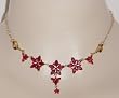Red Crystal Neckace and Earrings