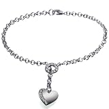 Goldmaid Damen-Armband Herz 925 Sterlingsilber 15 ZirkoniaHe A29S
