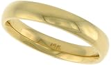 14k Yellow Gold 4mm Comfort Fit Wedding Band / Thumb Ring