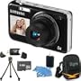 Samsung PL120 14MP Dualview Black Digital Camera, Dual LCDs, 5x Wide-Angle Zoom Lens, HD Video, Image Stabilization. Bundle Includes 8 GB Memory Card, Card Reader, Deluxe Carrying Case, Mini Tripod, and 3Pcs. Lens Cleaning Kit.