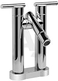 Graff Signature Collection G2720LM27BN Tango Double Lever Lavatory Faucet with 4-5/16 Reach, 7-3/8 Height, ADA Compliant and Installs On 4 Centers: Brushed Nickel