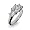 Eve's Addiction Past Present and Future 3 Stone Princess CZ Anniversary Ring, 5