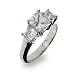 Past Present and Future 3 Stone Princess CZ Anniversary Ring