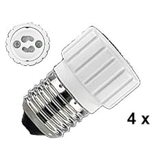 Lunartec Lampensockel-Adapter Adapter E27 auf GU10, 4er-Set