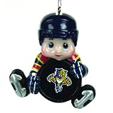 Pack of 2 NHL Florida Panthers Little Guy Hockey Player Christmas Ornaments