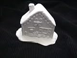 Ceramic bisque unpainted small house 3.5