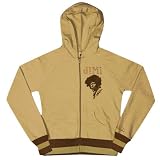 Jimi Hendrix - Flocked Face Ladies Zip Hoodie