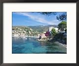 Kefalonia, One of the Small Beaches in the Village of Assos Framed Photographic Poster Print by Ian West, 21x17