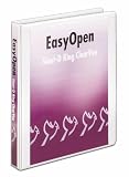 Cardinal Easyopen Clearvue White Vinyl 1 Inch D-Ring Presentation Binder (10300)