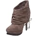 GUESS by Marciano Women's Rioko Ankle Boot,Gray Suede,7.5 M US