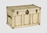 Amish-Made, Handcrafted Wooden 28" Trunk - Medium (White Glaze)