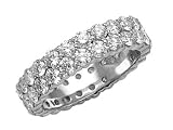 3.15 cts Round Diamonds Eternity Band - Platinum, 18kt White or Yellow Gold