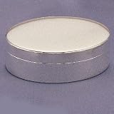 SILVER OVAL JEWELRY BOX - SILVER PLATED OVAL JEWELRY BOX