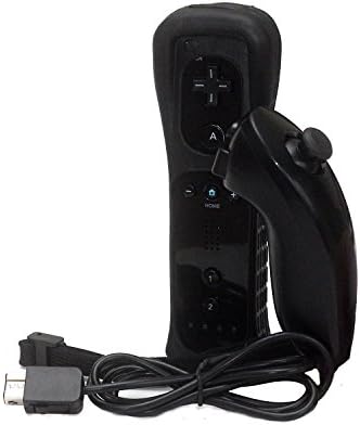 Briteley Wii Remote Motion Plus with Nunchuk Wii/Wii U Compatible with Silicone Sleeve and Wrist Strap