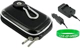 Cheap 2n1 Hard Shell (Candy Black) Case and CNP-70 AC DC Charger for Casio Exilim EX-Z150SR 8MP Digital Camera Silver