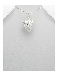 Heart Pendant Necklace In 92.5 Sterling Silver