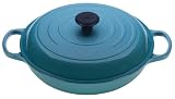 Le Creuset Signature Enameled Cast-Iron 3-1/2-Quart Round Braiser, Caribbean