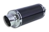 3A Racing 63-0428 Muffler Universal Round Genuine Carbon Fiber