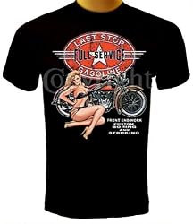 Full Service Gasoline Motorcycles T-shirt, Chopper T-shirts, Biker T-shirts