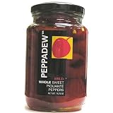 Peppadew Mild Whole Sweet Piquante Peppers 14 Ounce Glass Jars Pack of 6 by Peppadew