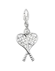 Sterling Silver DOUBLE TENNIS RAQUETS (RACKETS) Charm