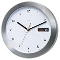 Aluminum White Day/Date Wall Clock