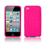 Hot Pink Soft Silicone Skin Case for Apple iPod Touch 4