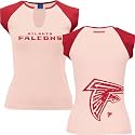 Atlanta Falcons Junior's Sleeveless Slit Crew Neck Tee