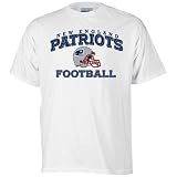 New England Patriots Reebok short sleeve white Helmet tee Small