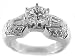 Jewelry : 1.67ct. 14k. White Gold Pave Diamond Engagement Ring