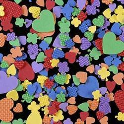 Craft Foam Hearts and Flowers Shapes