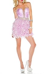 Feathers Glittering Sequined Polyester Evening Dress/Mini Dress 