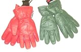 Genuine Leather High Tech Waterproof Microfiber Lined Luxurious Looking Ski Gloves for Women and Teens Size Med Only