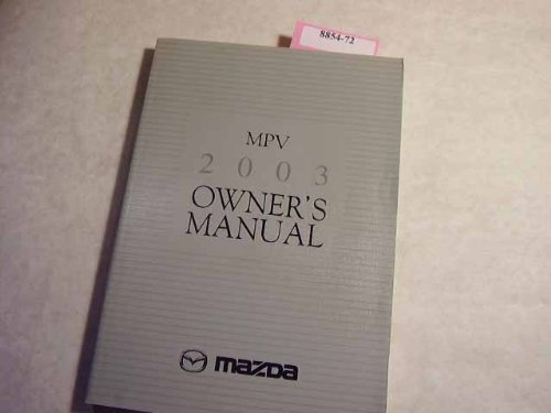 2003 Mazda MPV Owners Manual