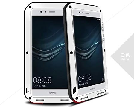 P9 Case, Love Mei Shockproof Waterproof Dust/Dirt/Snow Proof Aluminum Metal Corning Gorilla Glass Case Cover for Huawei P9