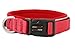 EzyDog Neo Waterproof Dog Collar - Reflective Trim for Nighttime Safety - Adjustable Neoprene Collar with Padding for Superior Comfort - Quick Release Buckle and Built-in ID Clip (Medium, Red)