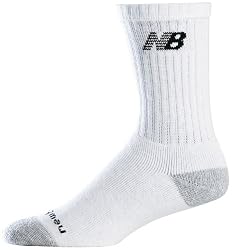 New Balance Unisex Nanotex Wicking Cotton Crew 4-Pack Sock