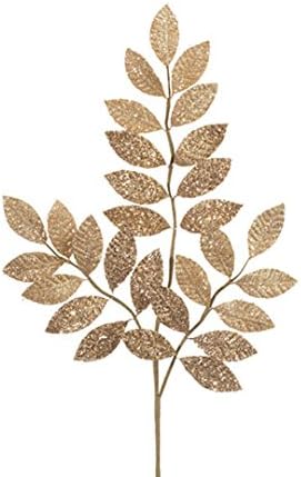 RAZ Imports - 30" Glittered Leaf Spray