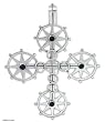 Amethyst pendant, 'Cross of Stars' Amethyst pendant, 'Cross of Stars'