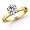18k Yellow Gold 1.50 Carat Round Cut Cathedral Solitaire Diamond Engagement Ring (G-H ; SI1-2) Size 5