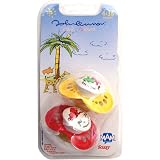 John Lennon Ulti Pacifiers - Yellow Red by MAM