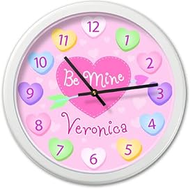Olive Kids - Valentine's Day Personalized Clock (White)