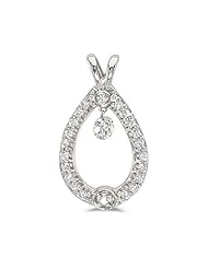 14K White Gold Diamond Dashing Diamonds Pendant (chain NOT included)