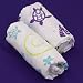 Hawaiian (Purple & Teal) 2 Pack, Organic Muslin Swaddle Blankets