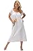 Del Rossa Women's Adele Cotton Nightgown, Victorian Long Sleepwear