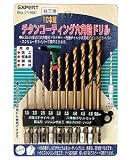 ミツトモ製作所 チタン鉄工用六角軸ドリルセット(充電ドライバー用)10本セット 21900