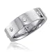 Men's Stainless Steel Diamond Band Ring (H, SI, 0.20 carat)-Band Width:6mm