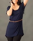 Loose Fit Tee With Belt Navy