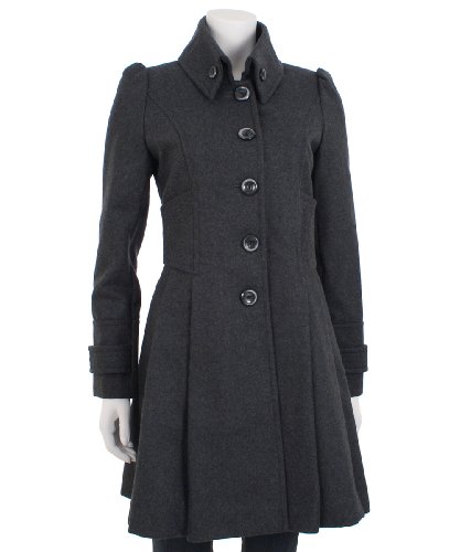 Jessica Simpson Women's Single Breasted Coat With Pleats