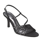 Mossimo Hester Jewel Satin Strap Heels - Black